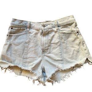 Abercrombie & Fitch The Cutoff Short Light Blue Denim Wash 29